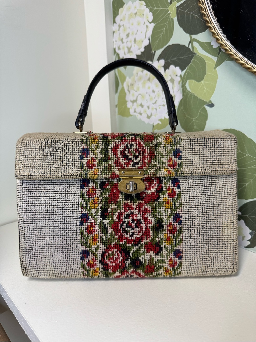 Vintage carpet bag purse